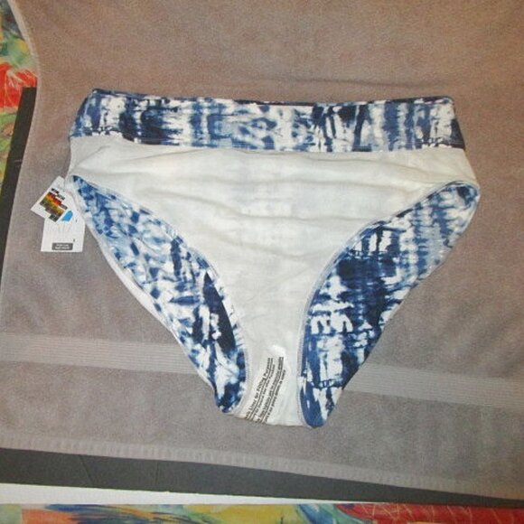 NWT Time and Tru TIE DYE Swim Size 2X BOTTOM Foldover HIGH WAIST Stretch 20W 22W - Picture 4 of 7